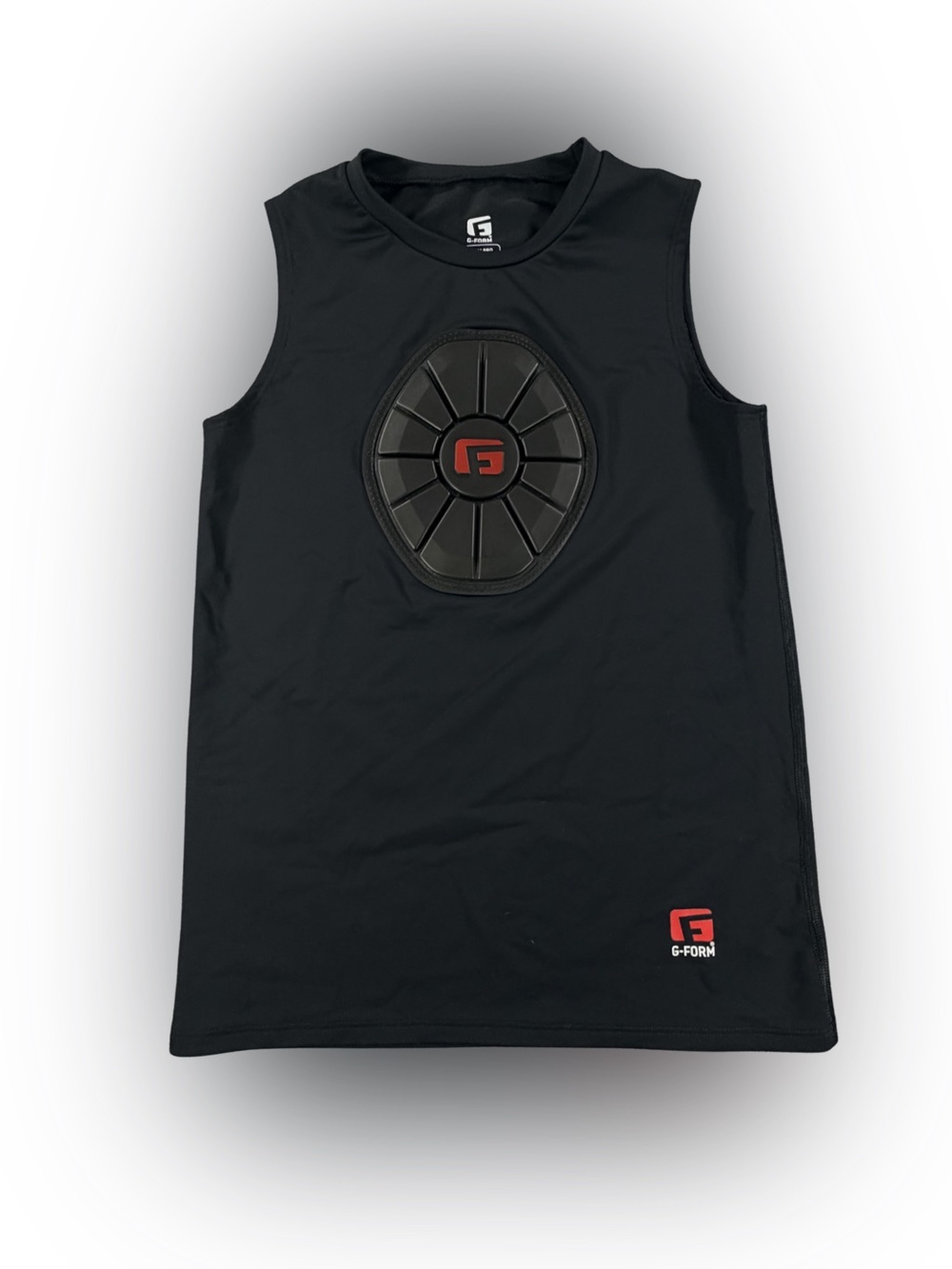 Kid’s Youth Black Sleeveless Sports Protective Tee Size L